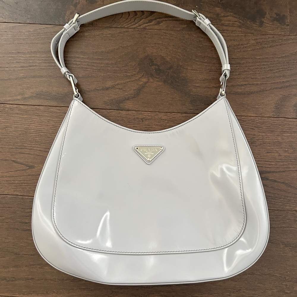 Prada brushed leather Cleo hobo bag